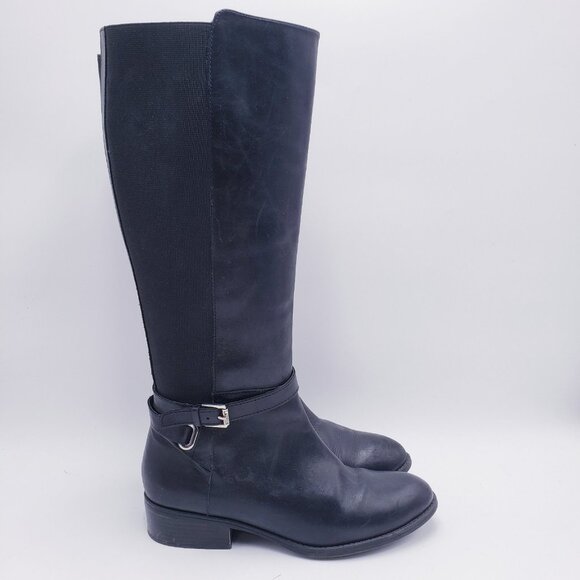 Lauren Ralph Lauren Meranda Boots Knee High Riding Side Zip Women's Size 9 - Picture 1 of 10